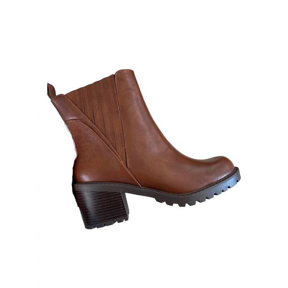 NEW SODA stomp it out lug sole bootie in brown - Picture 1 of 5